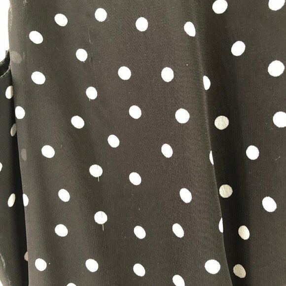 Bar III Black Polka Dot Wrap Dress with Modesty Hook & Eye Closure - Picture 12 of 13